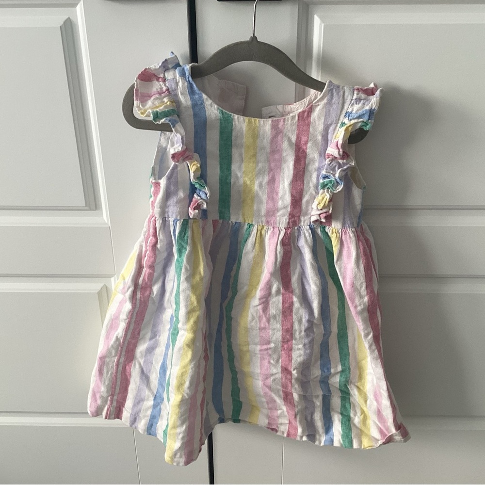 Gap Baby Colorful Striped Ruffle Dress
